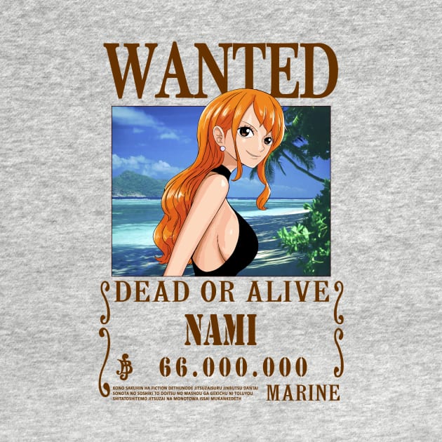 Nami One Piece Wanted Fashion by Teedream